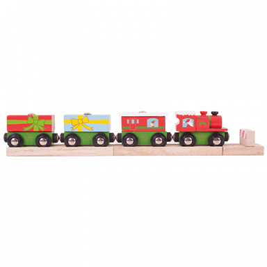 Bigjigs Rail Vánoční vláček + 3 koleje