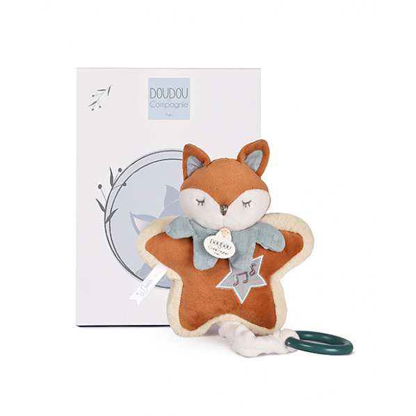 Doudou Dárková sada Plyšová liška Timo hrající melodii 16 cm Doudou Dárková sada Plyšová liška Timo hrající melodii 16 cm