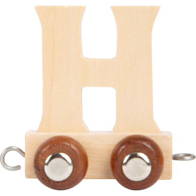 Dřevěný vláček vláčkodráhy abeceda písmeno H