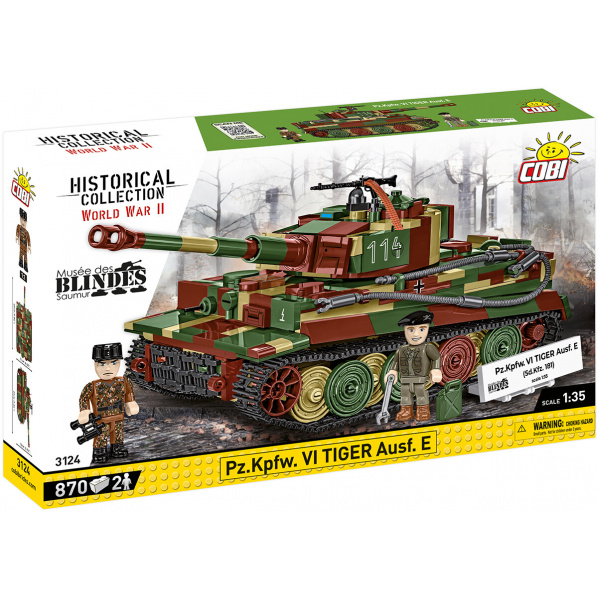 COBI 3124 Německý tank PzKpfw VI Tiger Ausf E, 1:35 COBI 3124 Německý tank PzKpfw VI Tiger Ausf E, 1:35