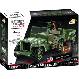 COBI 2804 Americký terénní automobil Jeep Willys s přívěsem EXECUTIVE EDITION