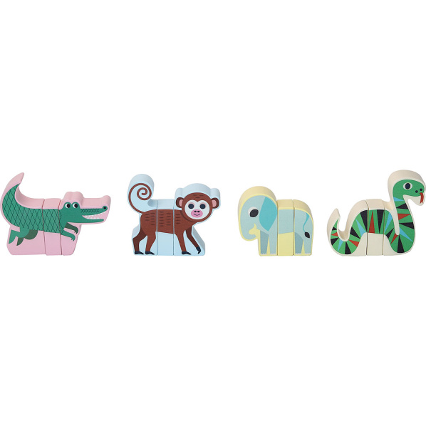 Vilac Dřevěné magnetické puzzle zvířátka Jungle Vilac Dřevěné magnetické puzzle zvířátka Jungle