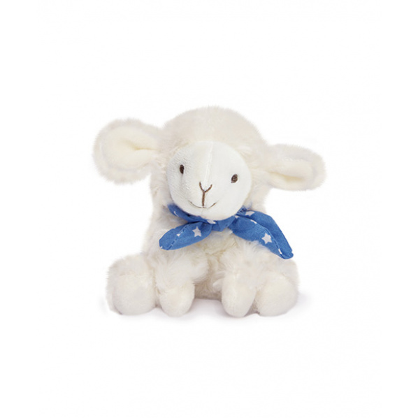Doudou Plyšový beránek s šátkem 12 cm modrý s hvězdičkami Doudou Plyšový beránek s šátkem 12 cm modrý s hvězdičkami