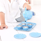 Bigjigs Toys Modrý puntíkovaný čajový set