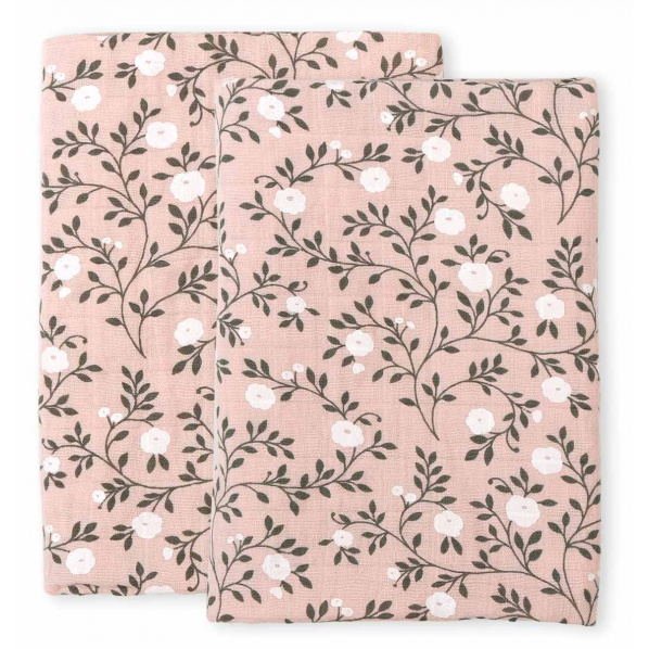 A Little Lovely Company - Mušelínové plenky, blossom - dusty pink A Little Lovely Company - Mušelínové plenky, blossom - dusty pink