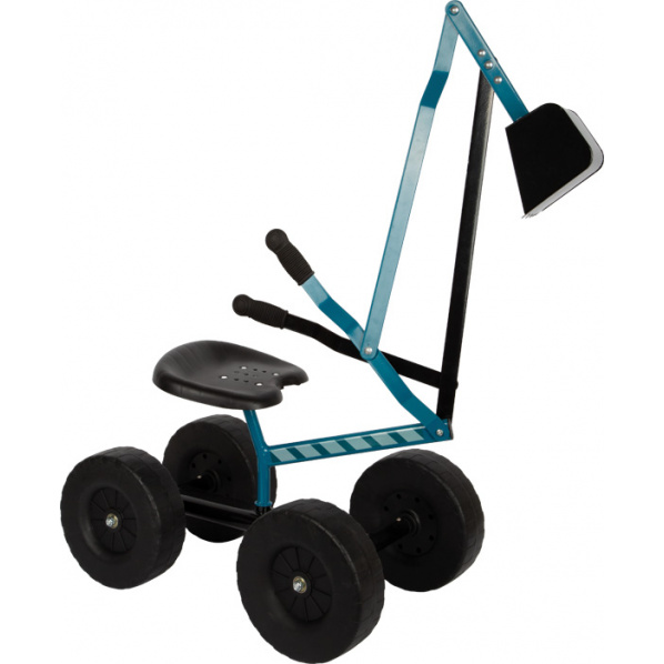 small foot Bagr s kolečky modrý