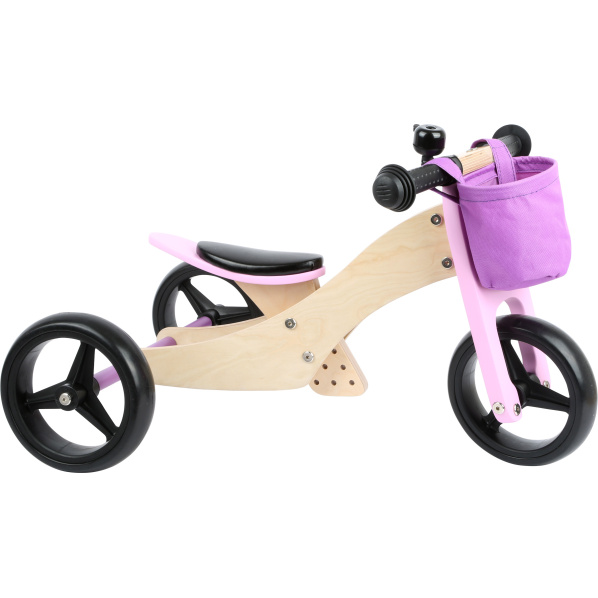 small foot Dřevěné odrážedlo Trike 2v1 růžové small foot Dřevěné odrážedlo Trike 2v1 růžové