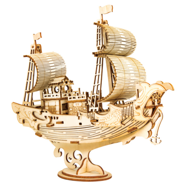RoboTime dřevěné 3D puzzle Japonská plachetnice RoboTime dřevěné 3D puzzle Japonská plachetnice