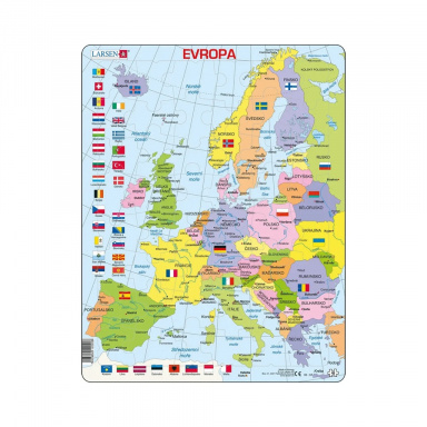 Larsen Vzdělávací puzzle Evropa Politická mapa 48 dílků