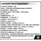 COBI 5891 Americký letoun Lockheed SR-71 Blackbird