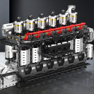 Mould King 10209 Šestiválcový motor letadlové lodě