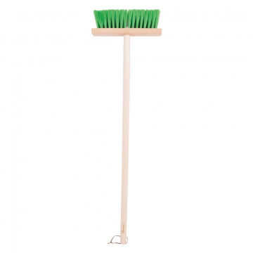 Bigjigs Toys Zahradní metlička s dlouhou násadou zelená