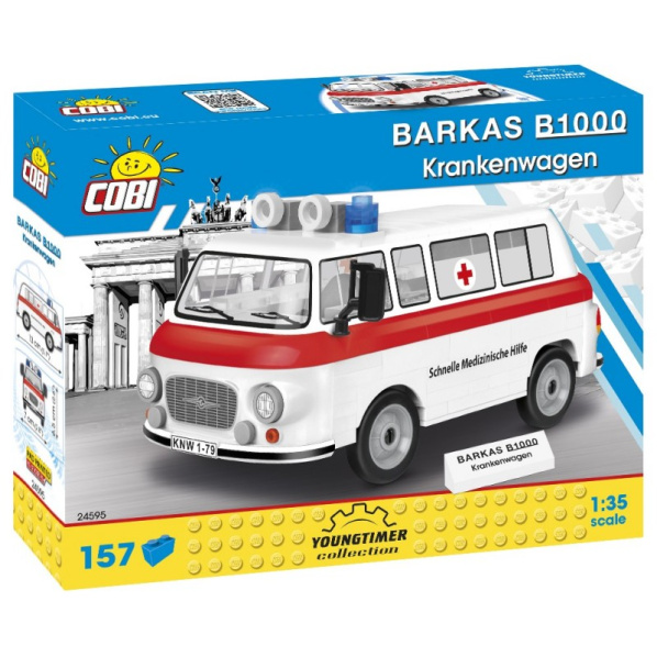 Cobi 24595 Youngtimer Barkas B1000 sanitka, 1:35, 157 k