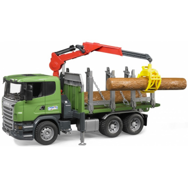 Bruder 3524 Zelené auto Scania R přeprava dřeva