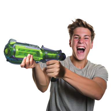 QUANTUM Plopper pistole + 12 míčků