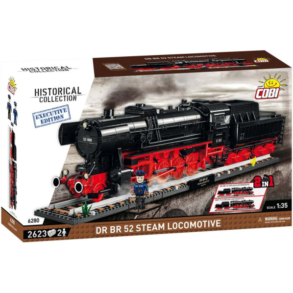 Cobi 6280 Německá parní lokomotiva DR BR 52/TY2 s tendrem - Executive Edition Cobi 6280 Německá parní lokomotiva DR BR 52/TY2 s tendrem - Executive Edition