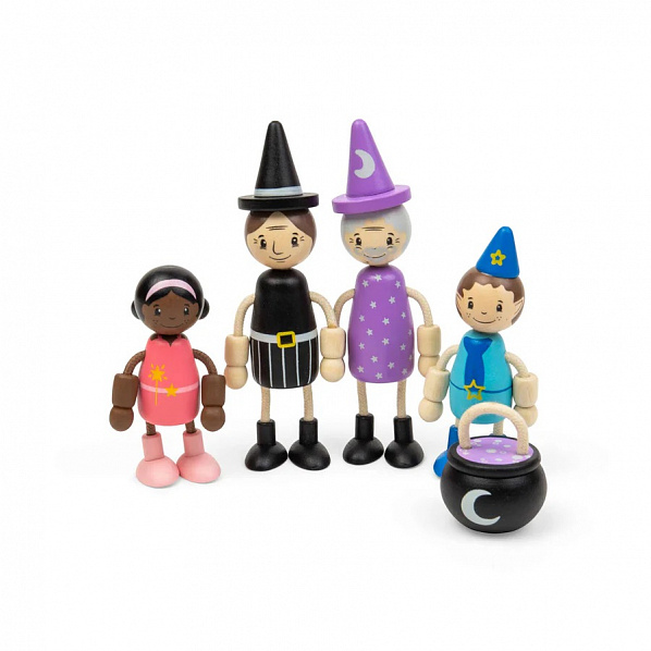 Bigjigs Toys Sada panenek do domečku Pohádkové bytosti