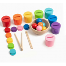 2Kids Toys Duhové kuličky, mince a kalíšky 8 barev