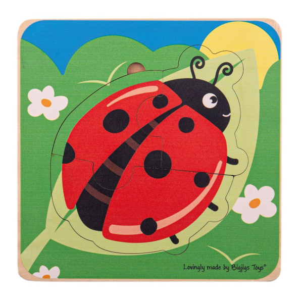 Bigjigs Toys Vkládací puzzle životní cykly berušky Bigjigs Toys Vkládací puzzle životní cykly berušky