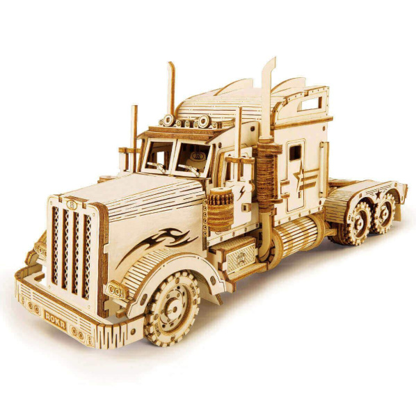 RoboTime dřevěné 3D puzzle Americký tahač RoboTime dřevěné 3D puzzle Americký tahač