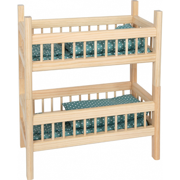 small foot Dřevěná patrová postel pro panenky přírodní