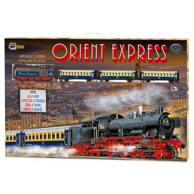 Pequetren 440 Orient Express se stanicí, mostem a tunelem 
