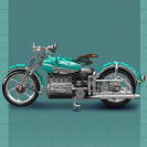 Mould King 23004 Americký stylový motocykl Cruiser