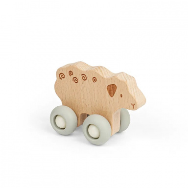 Bigjigs Toys Domácí zvířátko na kolečkách Ovečka