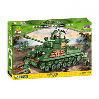 Cobi 2533 Americký tank M4A3E8 Sherman Easy Eight