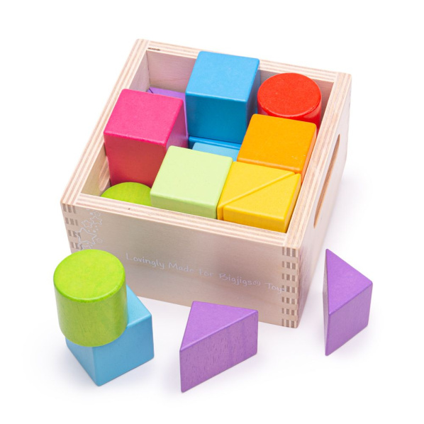 Bigjigs Baby První dřevěné kostky set 17 kusů Bigjigs Baby První dřevěné kostky set 17 kusů
