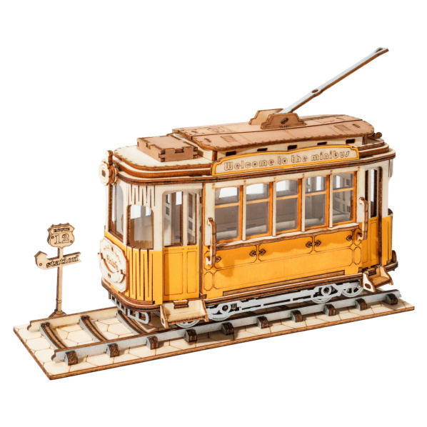 RoboTime dřevěné 3D puzzle Historická tramvaj RoboTime dřevěné 3D puzzle Historická tramvaj