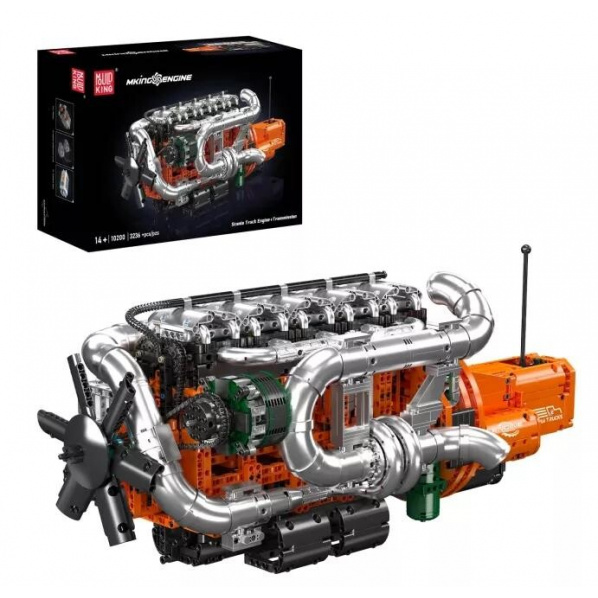 Mould King 10200 Řadový 6válcový motor Scania s převodovkou Mould King 10200 Řadový 6válcový motor Scania s převodovkou
