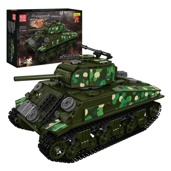 Mould King 20024 Americký střední tank M4 Sherman R/C Mould King 20024 Americký střední tank M4 Sherman R/C