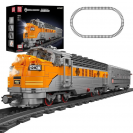 Mould King 12018 Americká dieselová lokomotiva EMD F7 s vagonem R/C