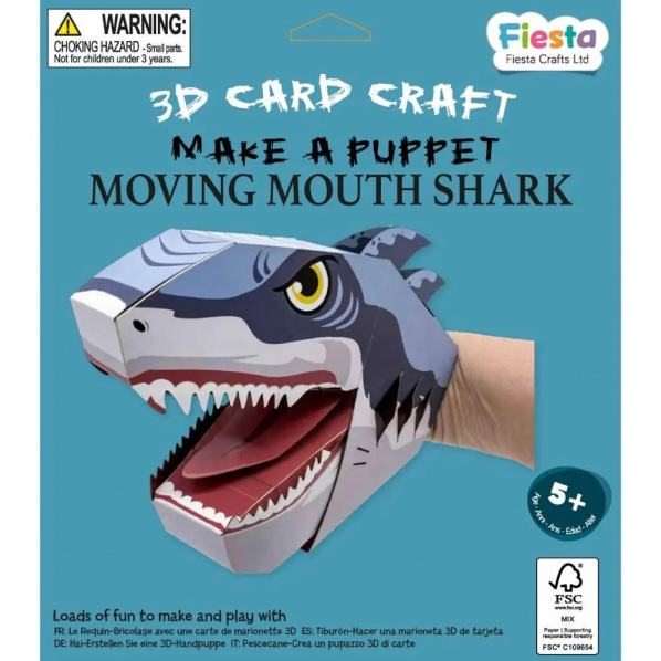 Fiesta Crafts Kreativní sada 3D loutka Žralok Fiesta Crafts Kreativní sada 3D loutka Žralok
