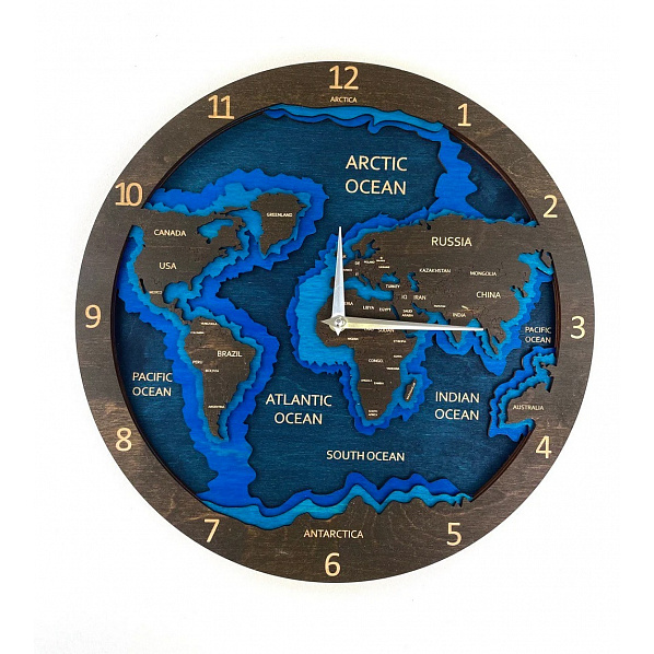 BusyKids Nástěnné hodiny Mapa světa tmavé BusyKids Nástěnné hodiny Mapa světa tmavé