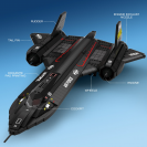 Reobrix 33041 Špionážní letoun SR-71 Blackbird