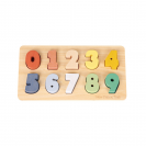 Vkládací dřevěné puzzle - čísla od 0 do 9