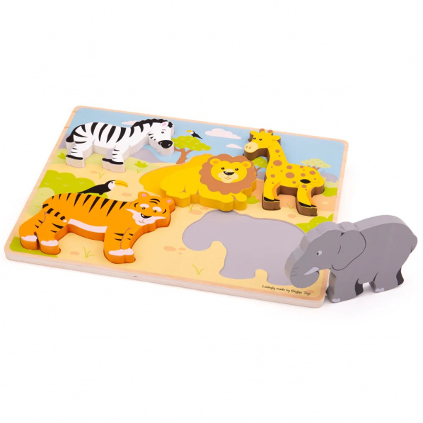 Bigjigs Toys Vkládací puzzle safari Bigjigs Toys Vkládací puzzle safari