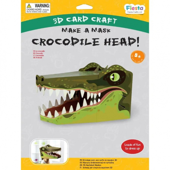 Fiesta Crafts Kreativní sada 3D maska Krokodýl Fiesta Crafts Kreativní sada 3D maska Krokodýl