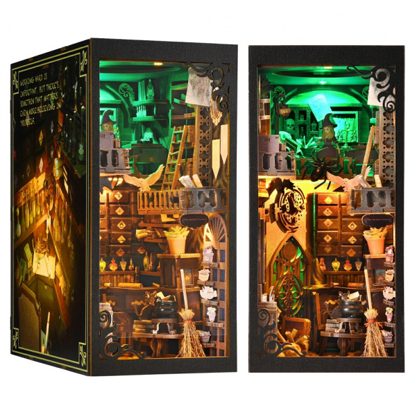 2Kids Toys 3D skládačka Zarážka na knihy Miniatura domečku Dům čarodějnice