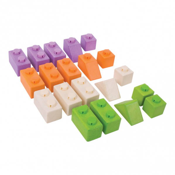 Bigjigs Baby Dřevěné Spojkostky Basic set