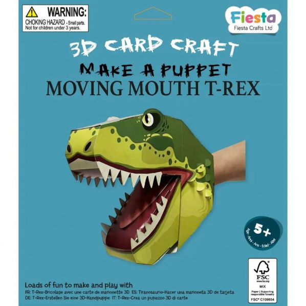 Fiesta Crafts Kreativní sada 3D loutka T. rex Fiesta Crafts Kreativní sada 3D loutka T. rex