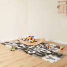 Bieco - Pěnová hrací podložka s abecedou - puzzle black & white - 26 ks