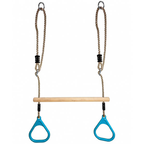 2Kids Toys Gymnastické kruhy s hrazdou Tyrkysové 2Kids Toys Gymnastické kruhy s hrazdou Tyrkysové