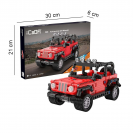 CaDA  C52027W Terénní červené auto Smash Off-Roader Pull-back