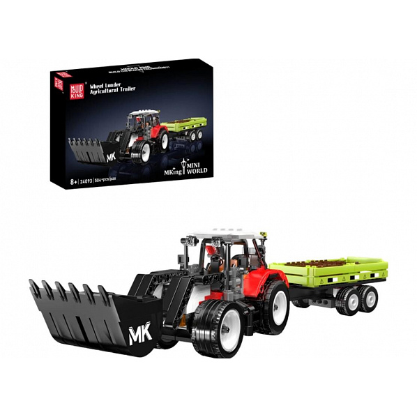 Mould King 24093 Traktor nakladač s vlečkou Mould King 24093 Traktor nakladač s vlečkou
