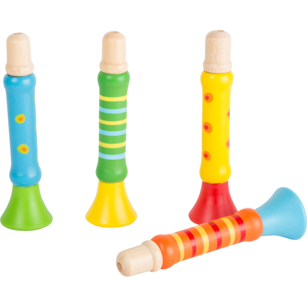 small foot Dřevěná trumpetka 1ks žlutá small foot Dřevěná trumpetka 1ks žlutá