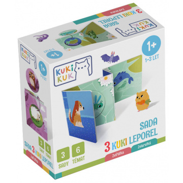 Betexa KukiKuk - Sada 3 KUKI leporel Zvířátka