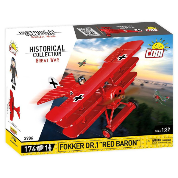 Cobi 2986 Německý stíhací letoun Fokker Dr.I Red Baron